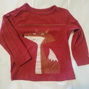 Charming Fox Long Sleeve Kids' Shirt - Red
